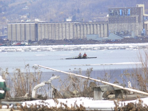 Tom R. and Greg P. from the Duluth Rowing Club on Sunday, April 28